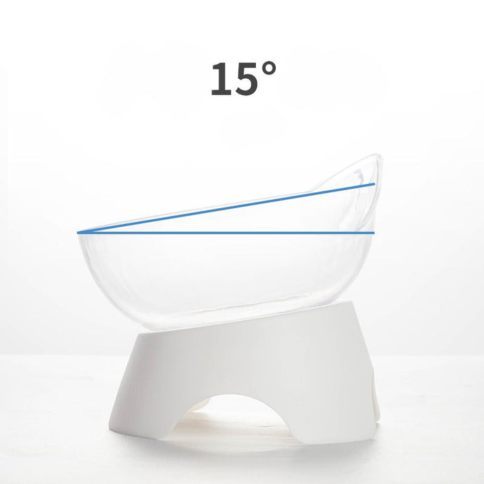 Hansona Raised Pet Feeding Transparent Bowl
