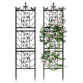 Metal Garden Trellis Tall Plant Climbing Lattice Fence for Vegetables and Flowers_0