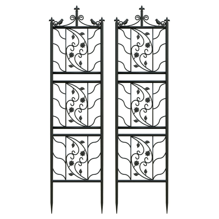 Metal Garden Trellis Tall Plant Climbing Lattice Fence for Vegetables and Flowers_2