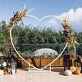 Heart Shaped White Metal Balloon Arch Stand Frame Display Kit for Wedding