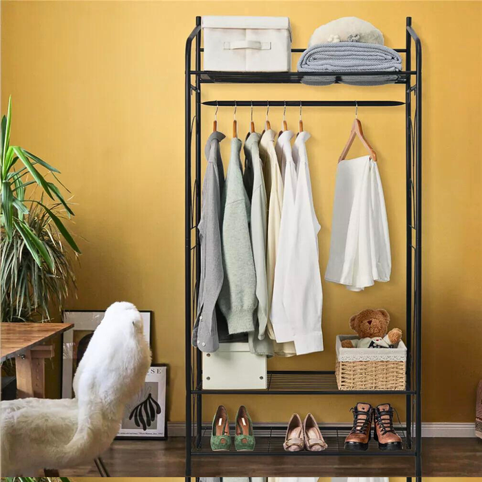 Heavy Duty Coat Clothes Rack Hanger Metal Garment Organizer