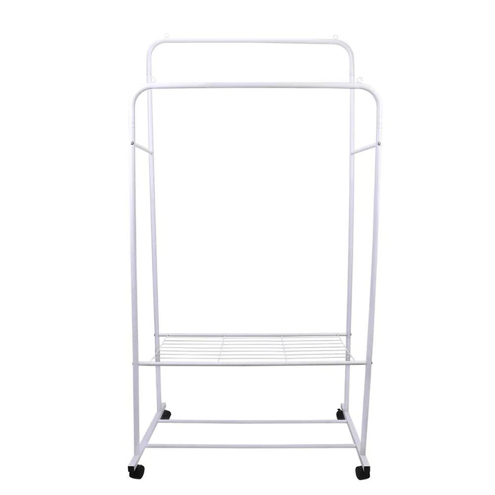 Heavy Duty Rolling Garment Rack Cloth Hanger and Shoes Organizer
