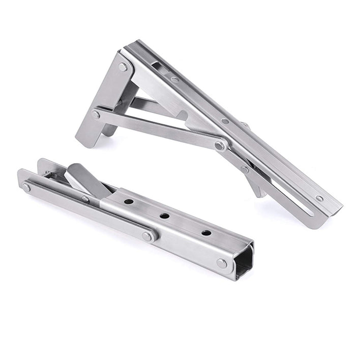 150kg Load Heavy-Duty Stainless-Steel Folding Table Bracket Shelf Bench