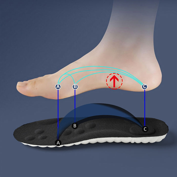 High Elasticity Latex Sport Insoles Soft Shoe Pads Orthotic Insoles