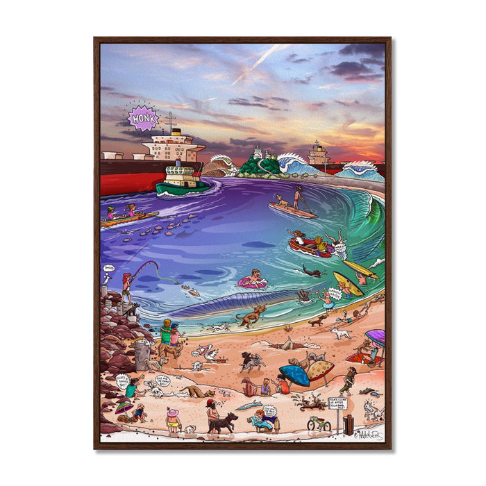 Canvas Print / A1 (594 x 841mm) Most Popular Size / Walnut