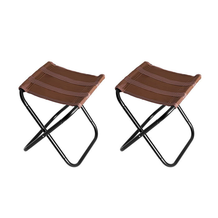 HYPERANNGER 2 Pack Aluminum Alloy Camping Folding Stool with Storage Bag
