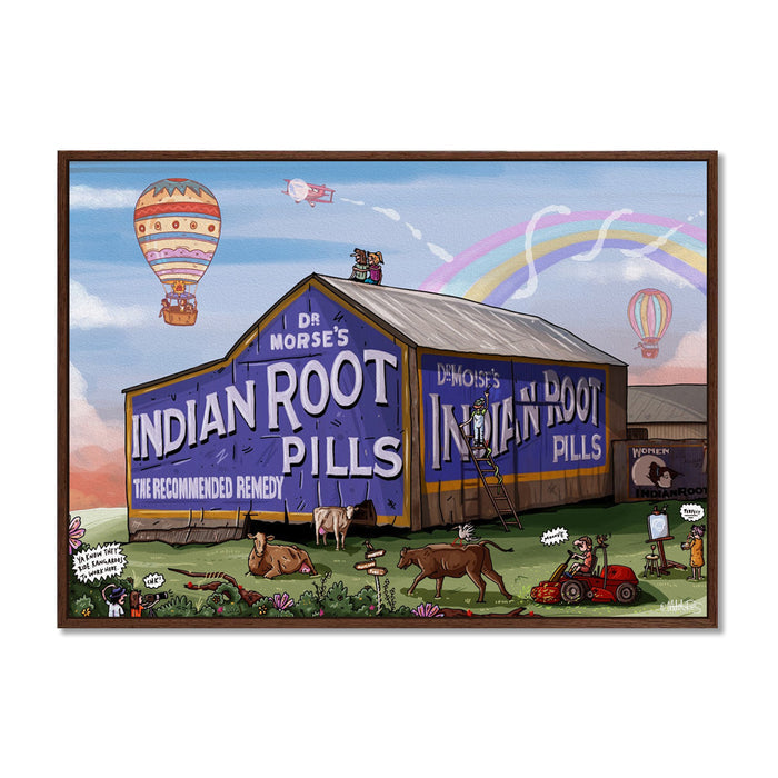 Canvas Print / A1 (594 x 841mm) Most Popular Size / Walnut