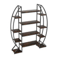 Industrial Large Plant Stand Multilayer Garden Flower Rack Bookshelf Half Moon Shaped