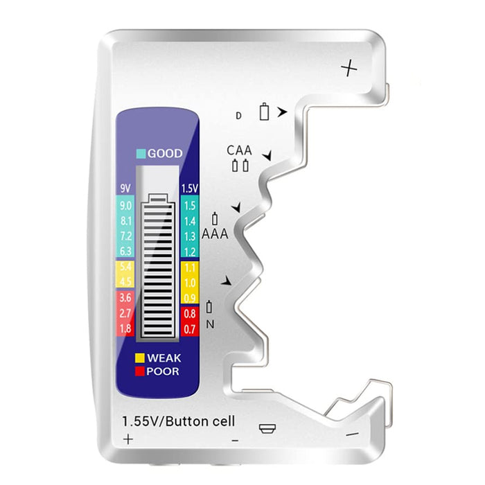 Easy Operation Instant Reading Universal Battery Checker with LCD Display