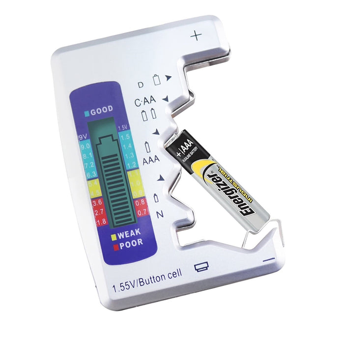 Easy Operation Instant Reading Universal Battery Checker with LCD Display
