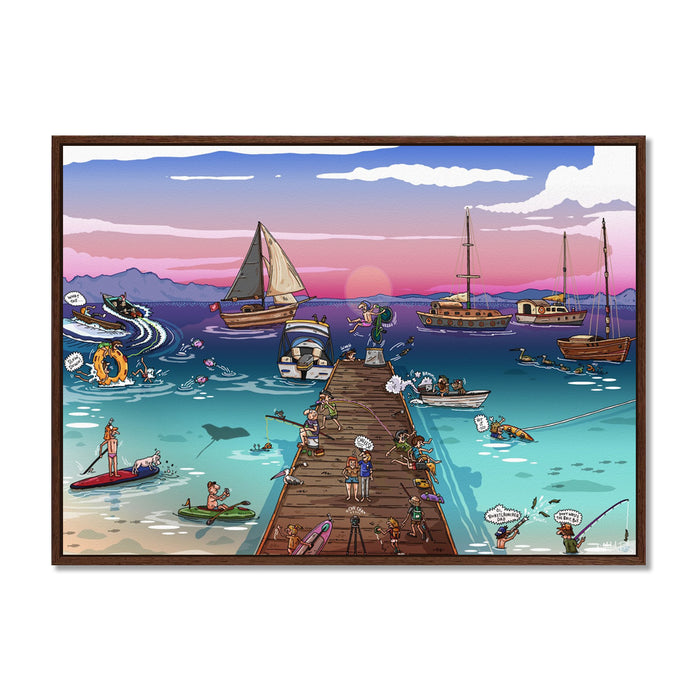 Canvas Print / A1 (594 x 841mm) Most Popular Size / Walnut
