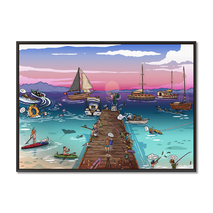 Canvas Print / A1 (594 x 841mm) Most Popular Size / Black