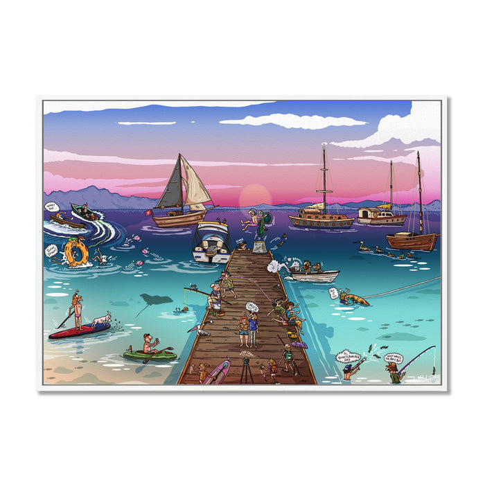 Canvas Print / A1 (594 x 841mm) Most Popular Size / White