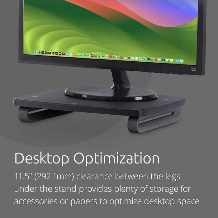 Kensington SmartFit Ergonomic Monitor Stand with 3 Height Settings Extra Wide Storage Platform for Monitors