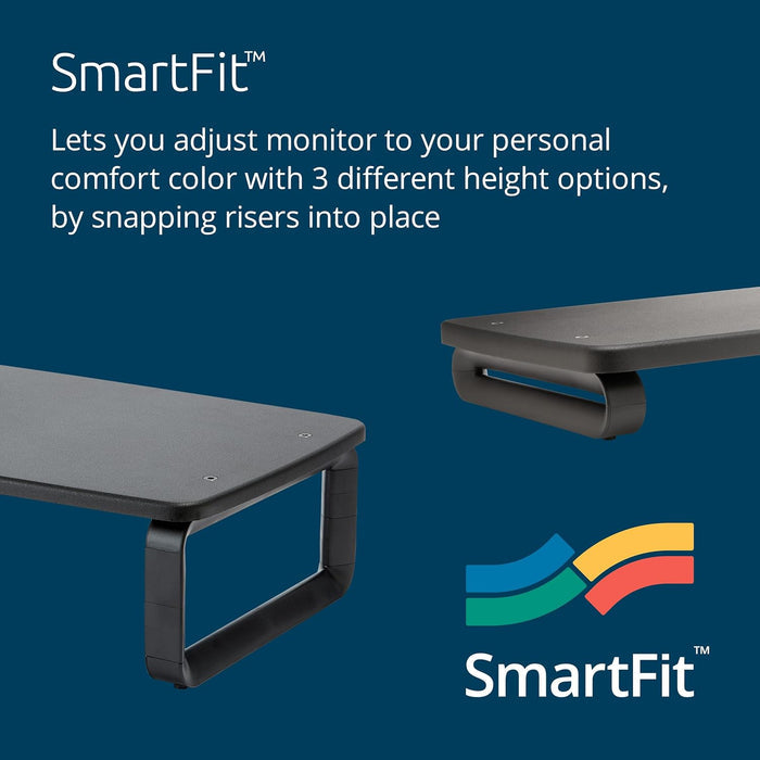 Kensington SmartFit Ergonomic Monitor Stand with 3 Height Settings Extra Wide Storage Platform for Monitors