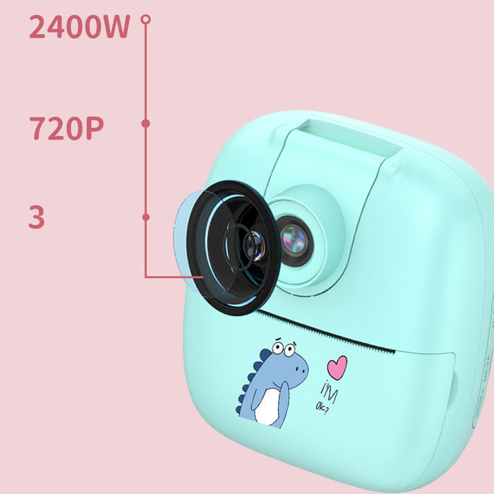 Kids Instant Thermal Print Digital Camera and Video Recorder with 2 Inch HD and 1080P Screen