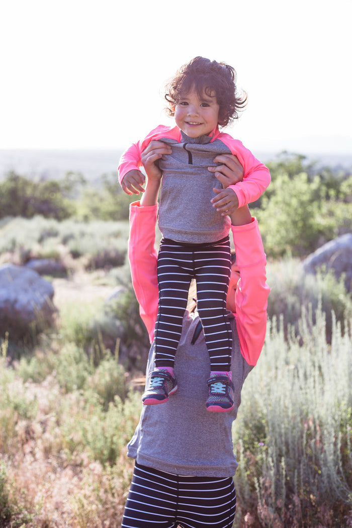KIDS Striped Legging - Black with White Stripes (FINAL SALE 2T-5T)