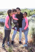 KIDS Striped Legging - Grey with White Stripes [FINAL SALE] (2T-5T)