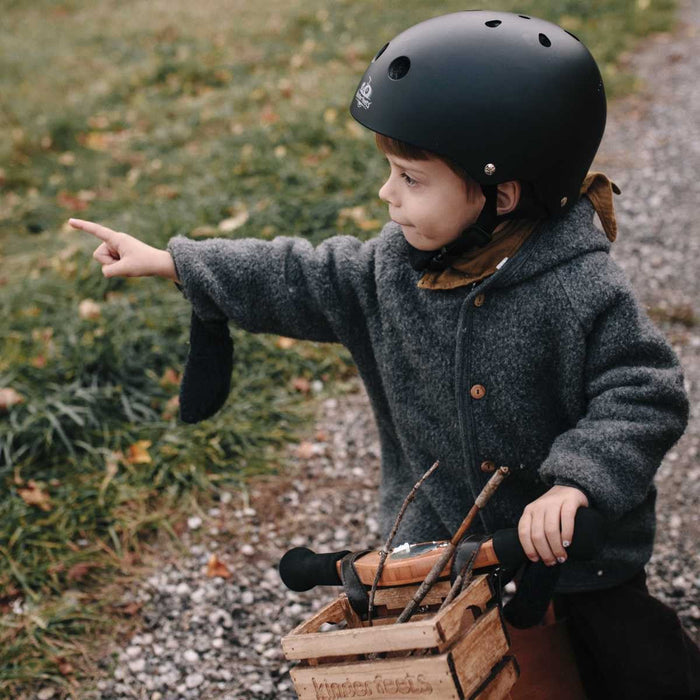 Kinderfeets Toddler Bike Helmet Adjustable Safety Helmet Matte Black