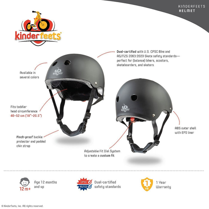Kinderfeets Toddler Bike Helmet for Kids Cycling Matte Rose
