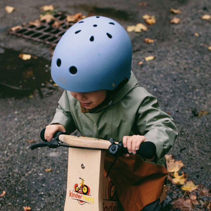 Kinderfeets Toddler Bike Helmet Matte Slate Blue Adjustable Safety Helmet