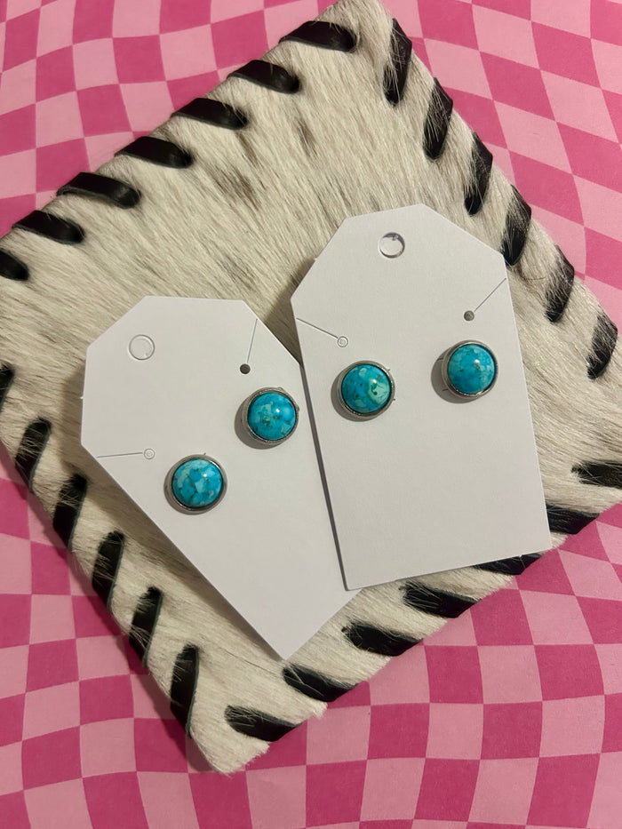 Kingman Turquoise Studs