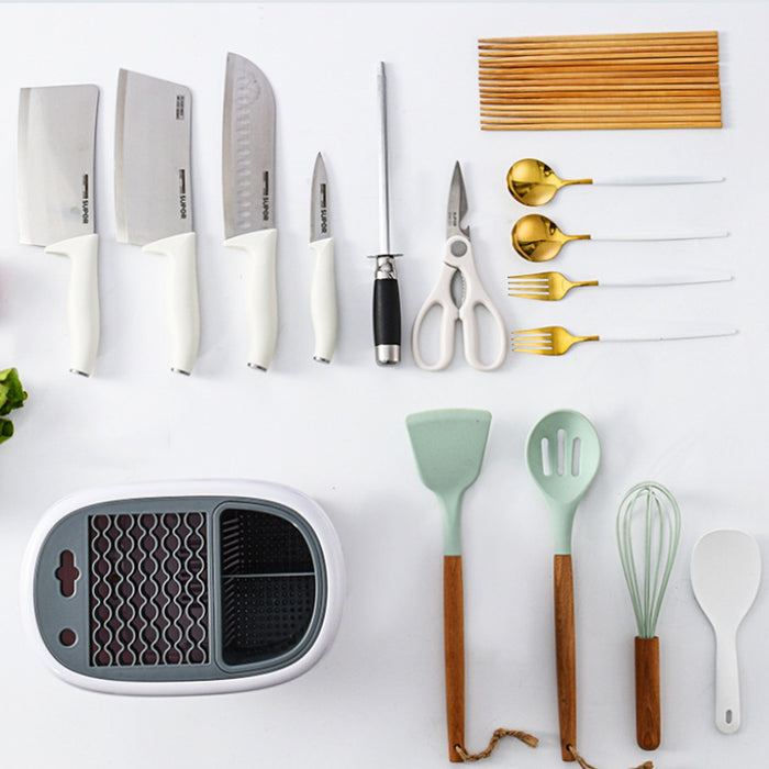 Large Capacity Multifunctional Knife Holder and Storage with Drainage