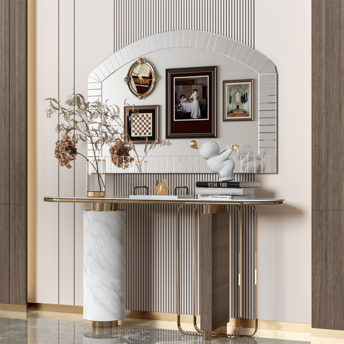 Large Beveled Glass Wall Mirror