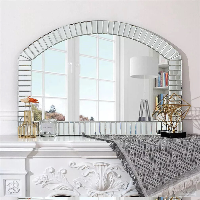 Large Beveled Glass Wall Mirror
