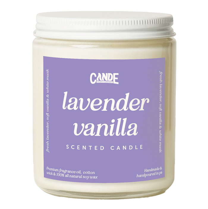 Lavender Vanilla Scented Candle