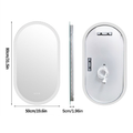 LED Backlit Bathroom Mirror - Touch Sensor, 3 Color Dimmable, Defog Function