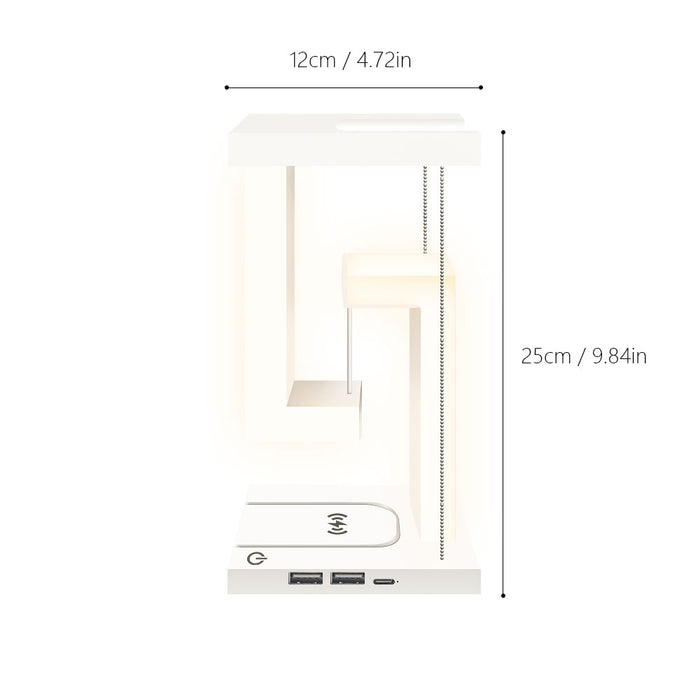 Wireless Charging Levitating LED Table Night Lamp-USB Plugged-in