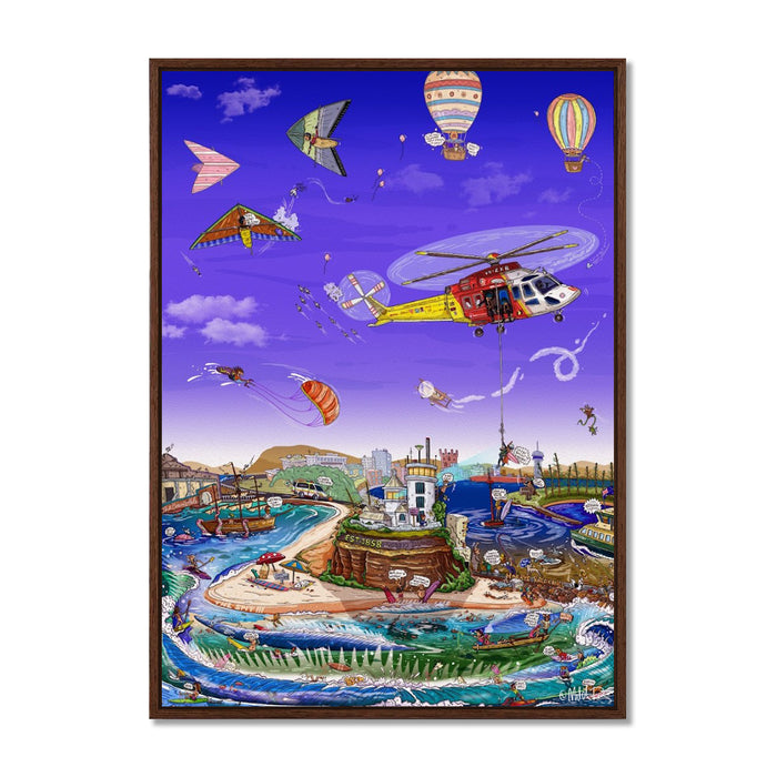 Canvas Print / A1 (594 x 841mm) Most Popular Size / Walnut