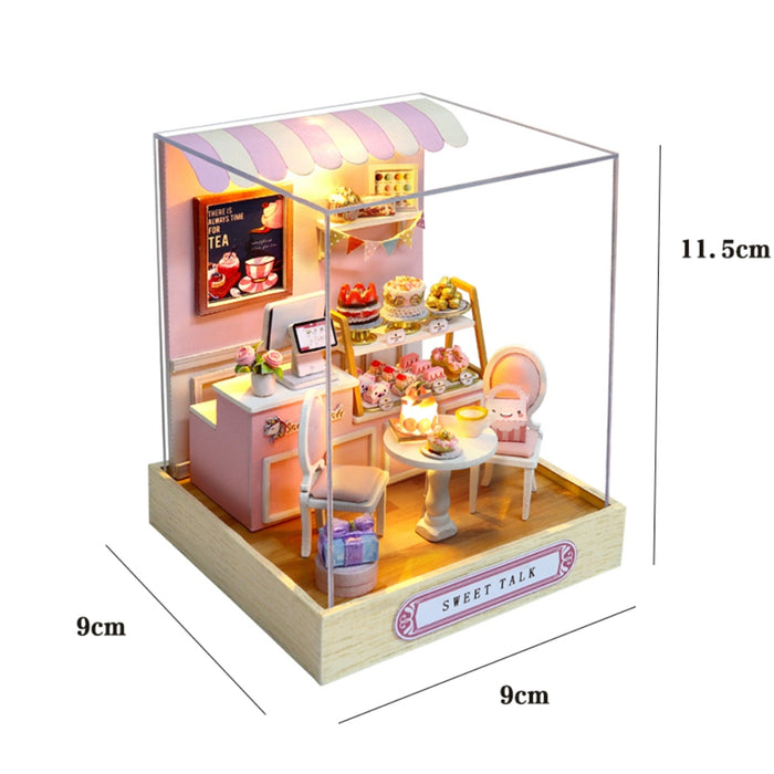 Magic Wooden Doll House Mini Kit DIY Handmade Assembly Model Building Room