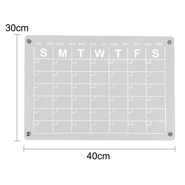 Magnetic White Board Monthly Weekly Planner Dry Erase Refrigerator Message Board