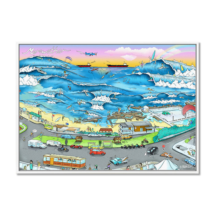 Canvas Print / A1 (594 x 841mm) Most Popular Size / White