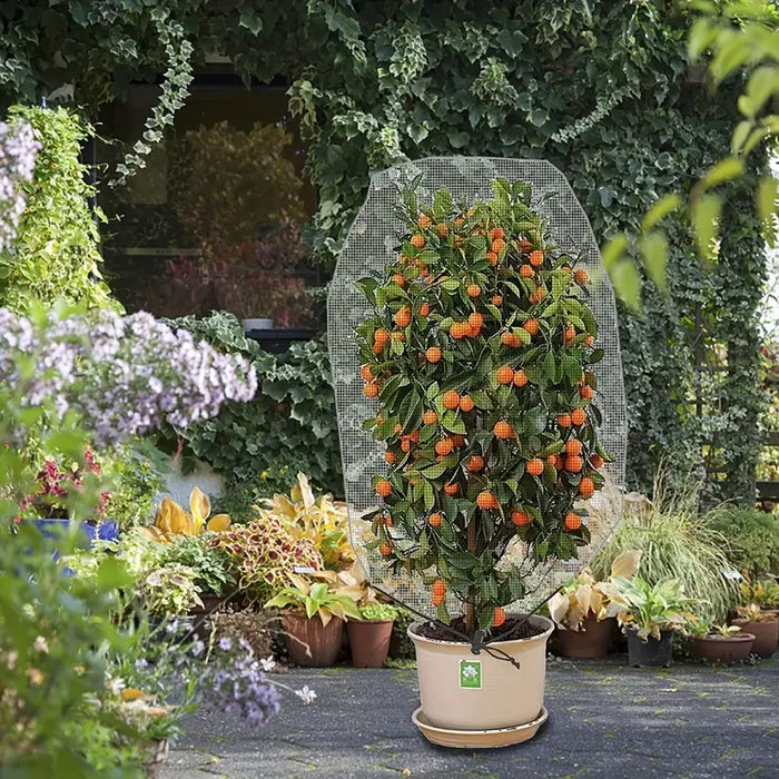 Reusable Plant Fruit Protect Drawstring Net Bag Mesh Insect Pest Barrier