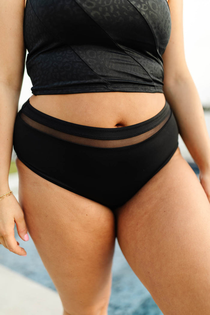 Mesh Mid-Rise Bottoms - Swim