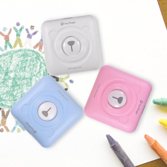 Mini Pocket Thermal Paper Photo Printer with Paper- USB Rechargeable
