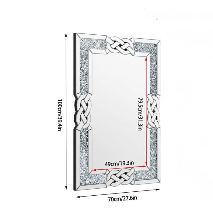 Modern Crystal Crush Diamond Mirror