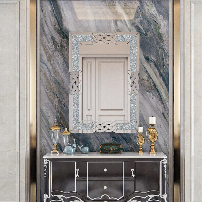 Modern Crystal Crush Diamond Mirror
