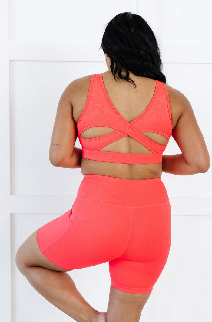 Momentum Sports Bra in Strawberry Snake (XS-L ONLY)
