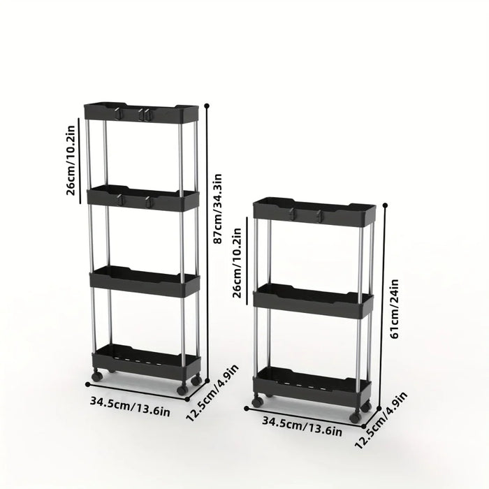 Multi-purpose Portable Bathroom Storage Rack on Wheels