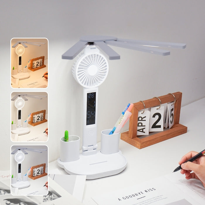 Multifunction Table Lamp LED Four Headed Folding Reading Lamp