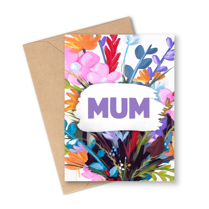 Mum - Flower Power Greeting Card