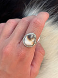 Native American, Hand-Made, Cowrie & Sterling Silver Ring