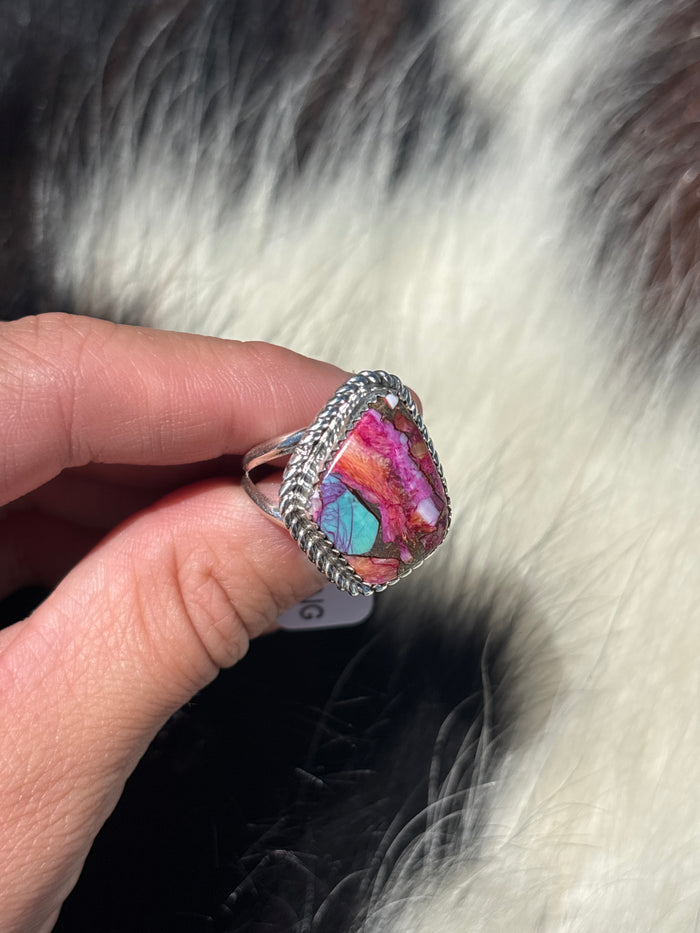 Native American, Hand-Made, Mojave & Sterling Silver Ring