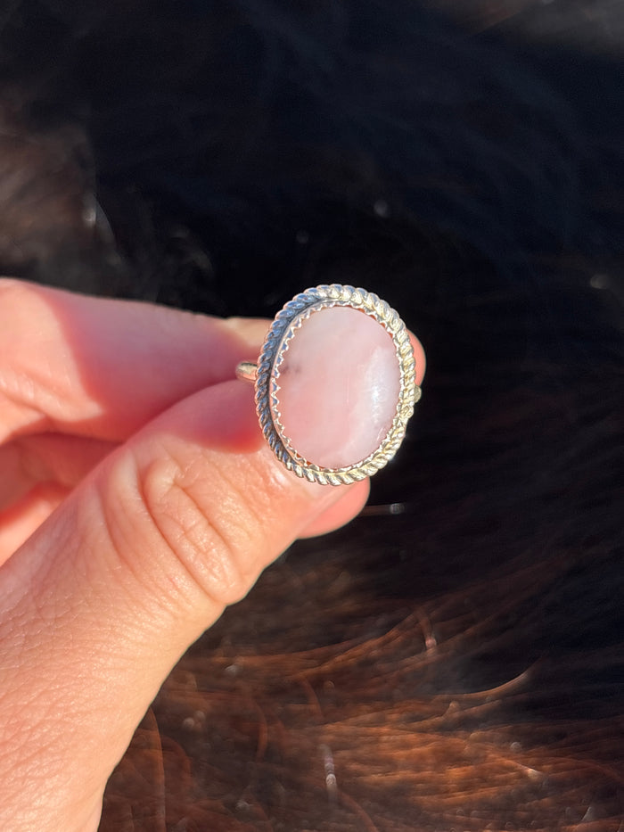 Native American, Hand-Made, Opal & Sterling Silver Ring