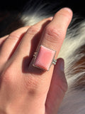 Native American, Hand-Made, Pink Conch & Sterling Silver Ring