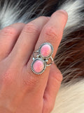 Native American, Hand-Made, Pink Conch & Sterling Silver Ring